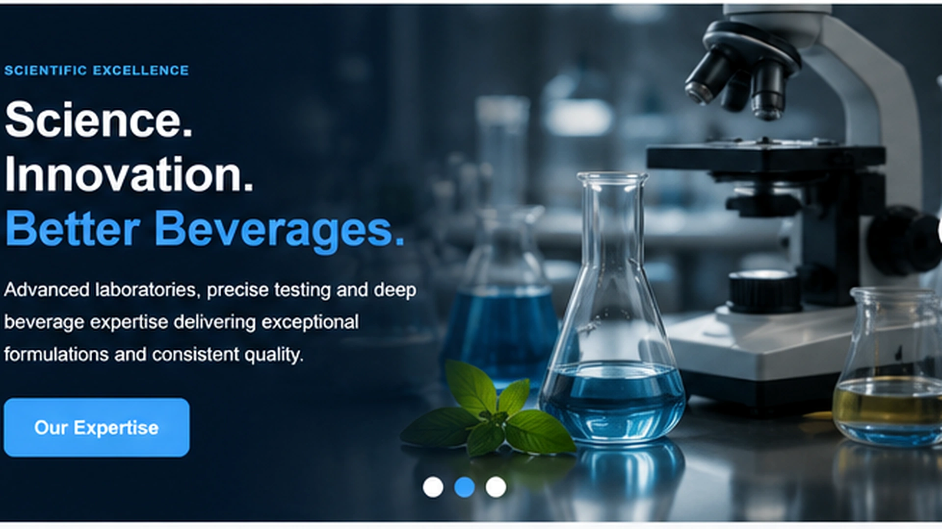 Modern beverage research and development laboratory