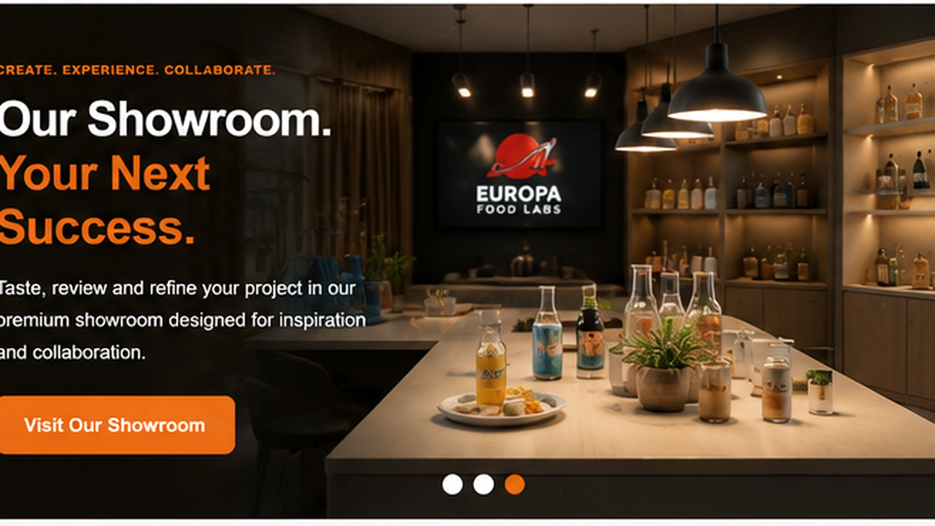 Europa Food Labs beverage development showroom and tasting environment